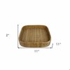 Homeroots 2 x 11 x 11 in. Braided Natural Bamboo Square Tray 397897